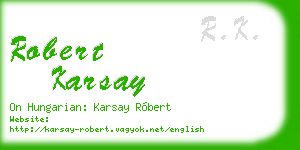 robert karsay business card